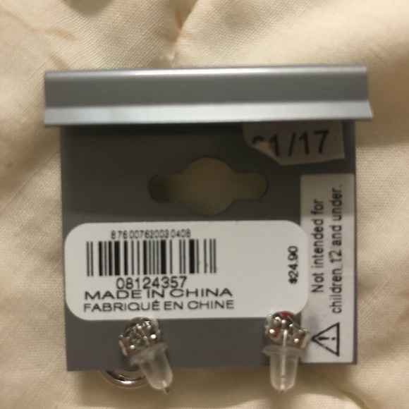 EXPRESS CUBIC ZIRCONIA EARRINGS - Picture 2 of 2